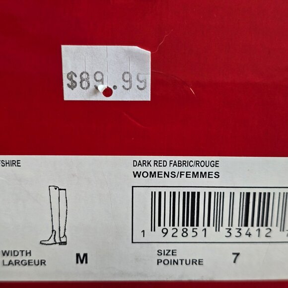 Women's Guess Knee High Dark Red Boots - Picture 4 of 6